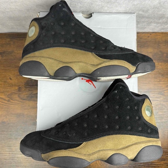Air Jordan 13 Retro Olive Size 10.5 414571-006 Black Men’s Sneakers OG Rare MJ - Picture 3 of 10